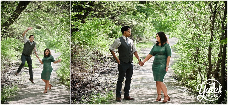 cb Yates Photography-engaged couple-outdoors-forest