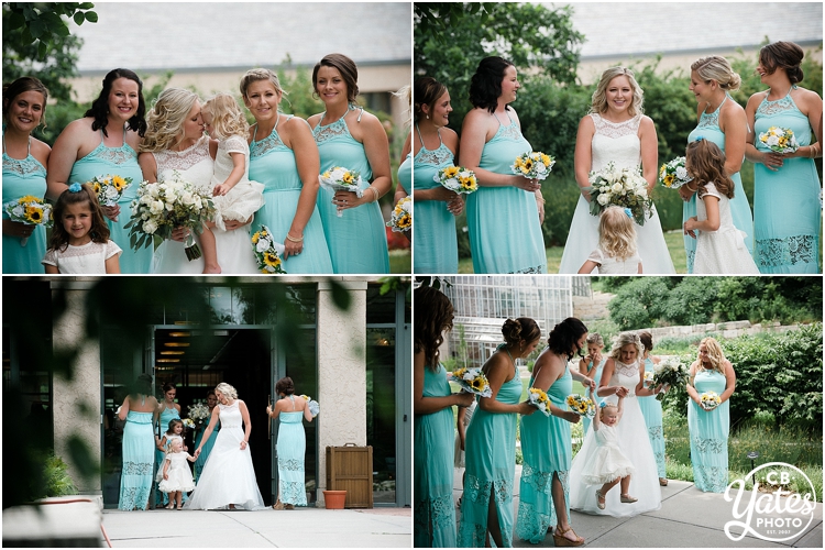 bridesmaids and bride wedding party
