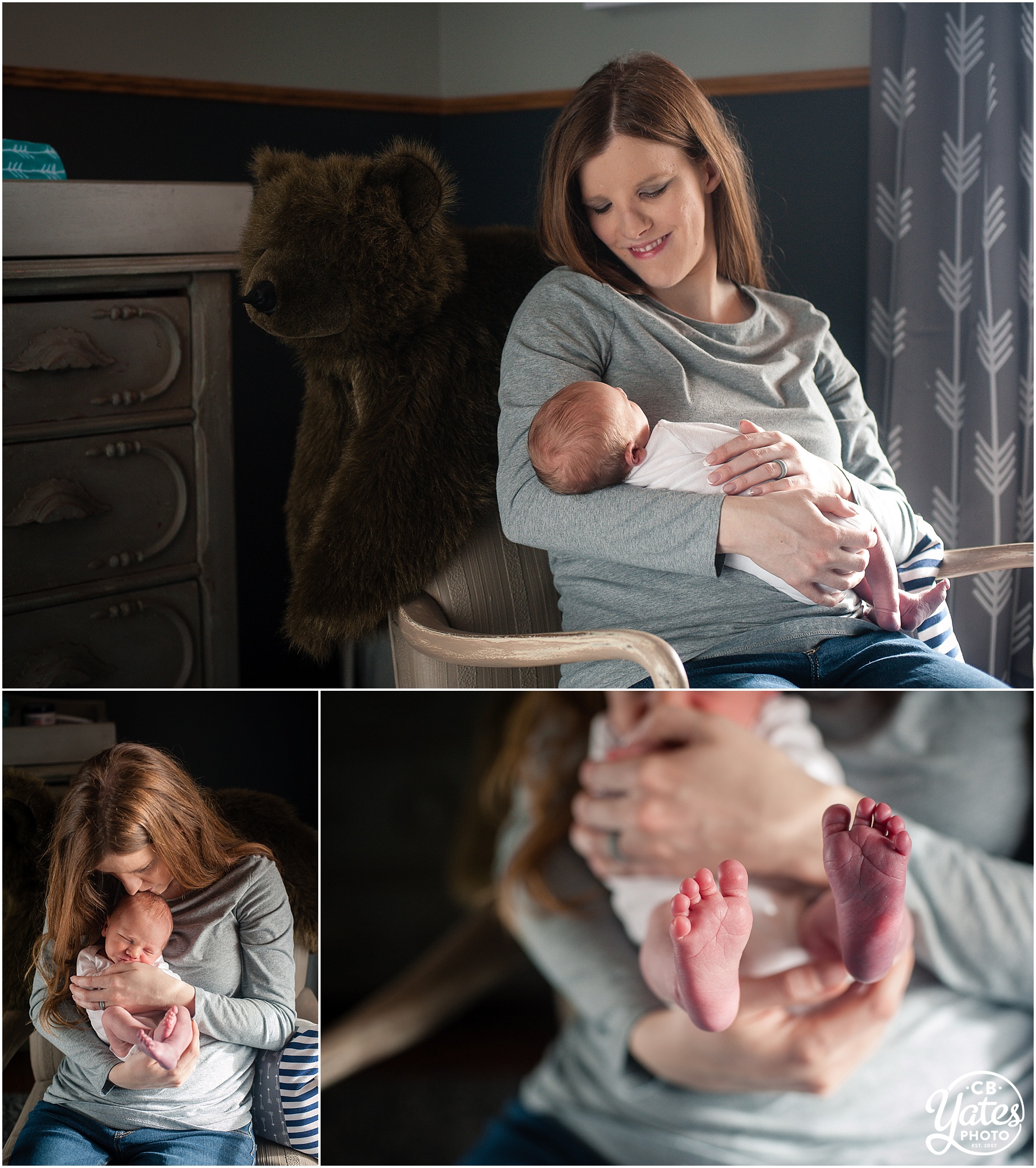 newborn baby photography lifestyle in home